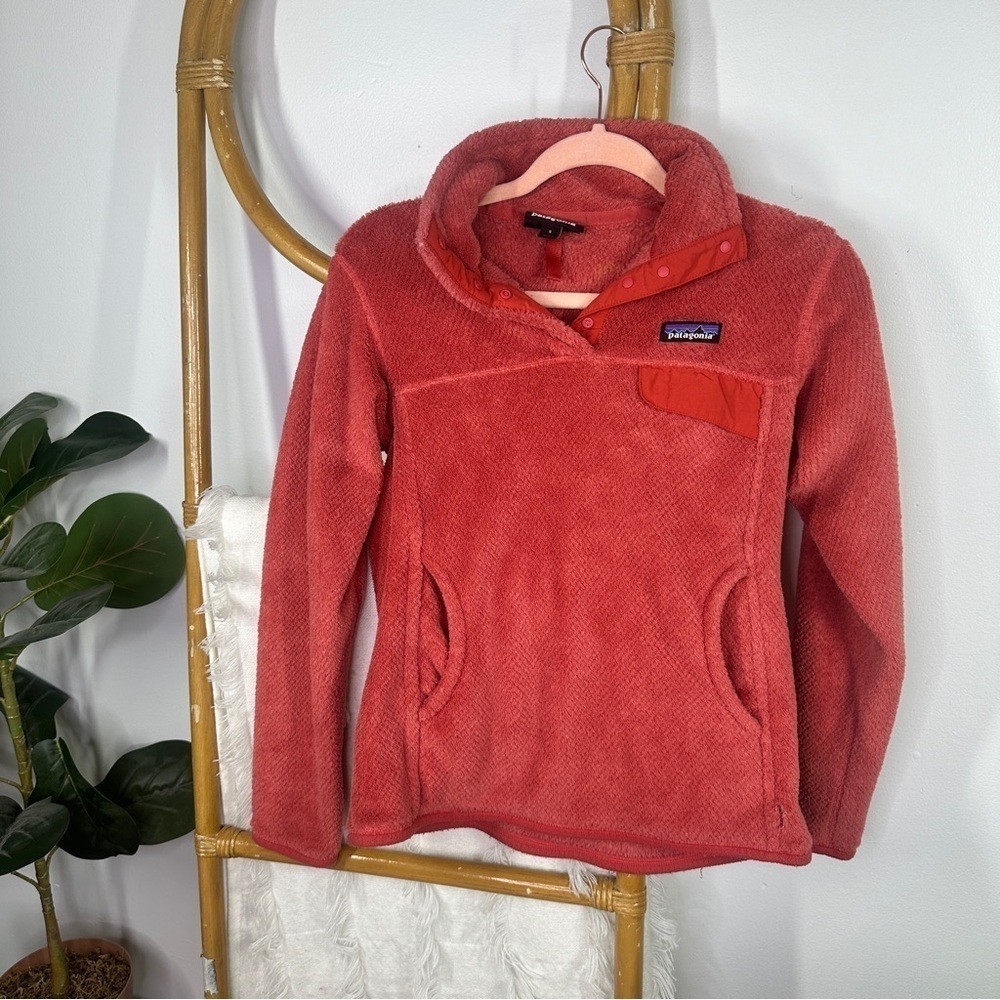 Patagonia Coral Fleece Snap T Pullover sz S